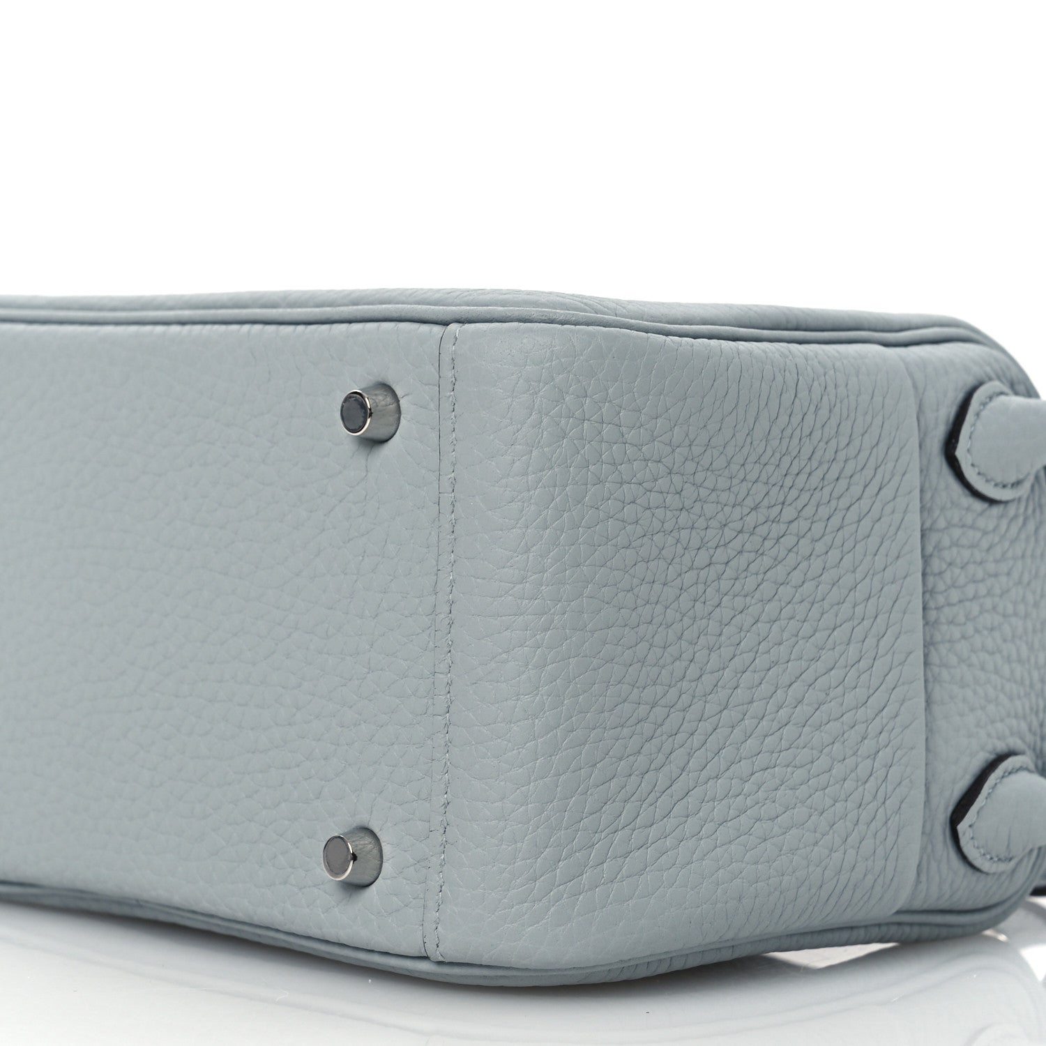 Hermes Taurillon Clemence Mini Lindy 20 Bleu Glacier 10 of 11
