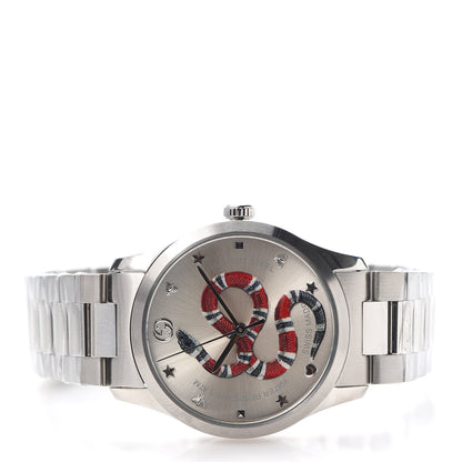 Gucci Stainless Steel 38mm G-Timeless Snake Quartz Watch 3 of 6