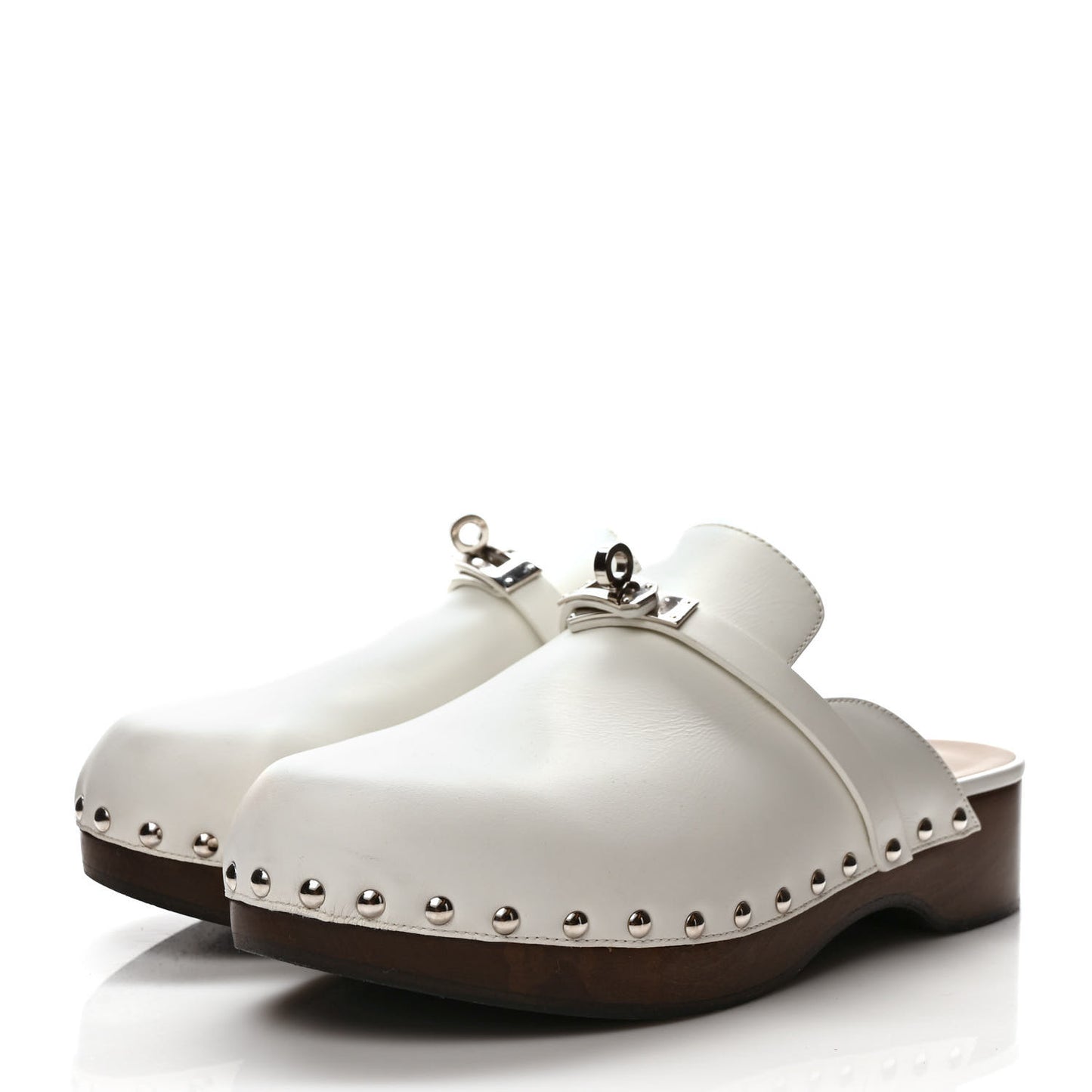 Calfskin Carlotta Mules 39 White