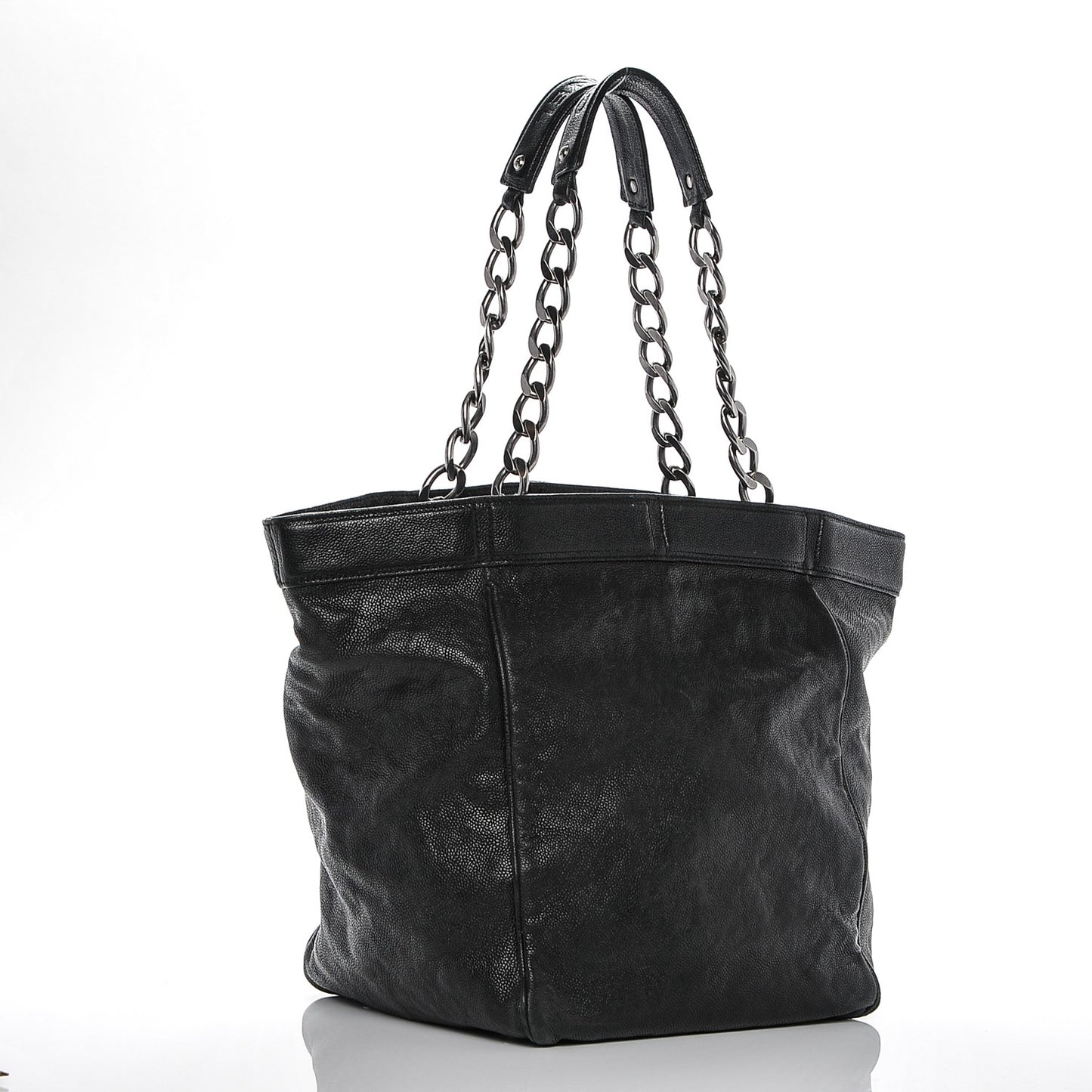 Distressed Caviar Outdoor Ligne Tote Black