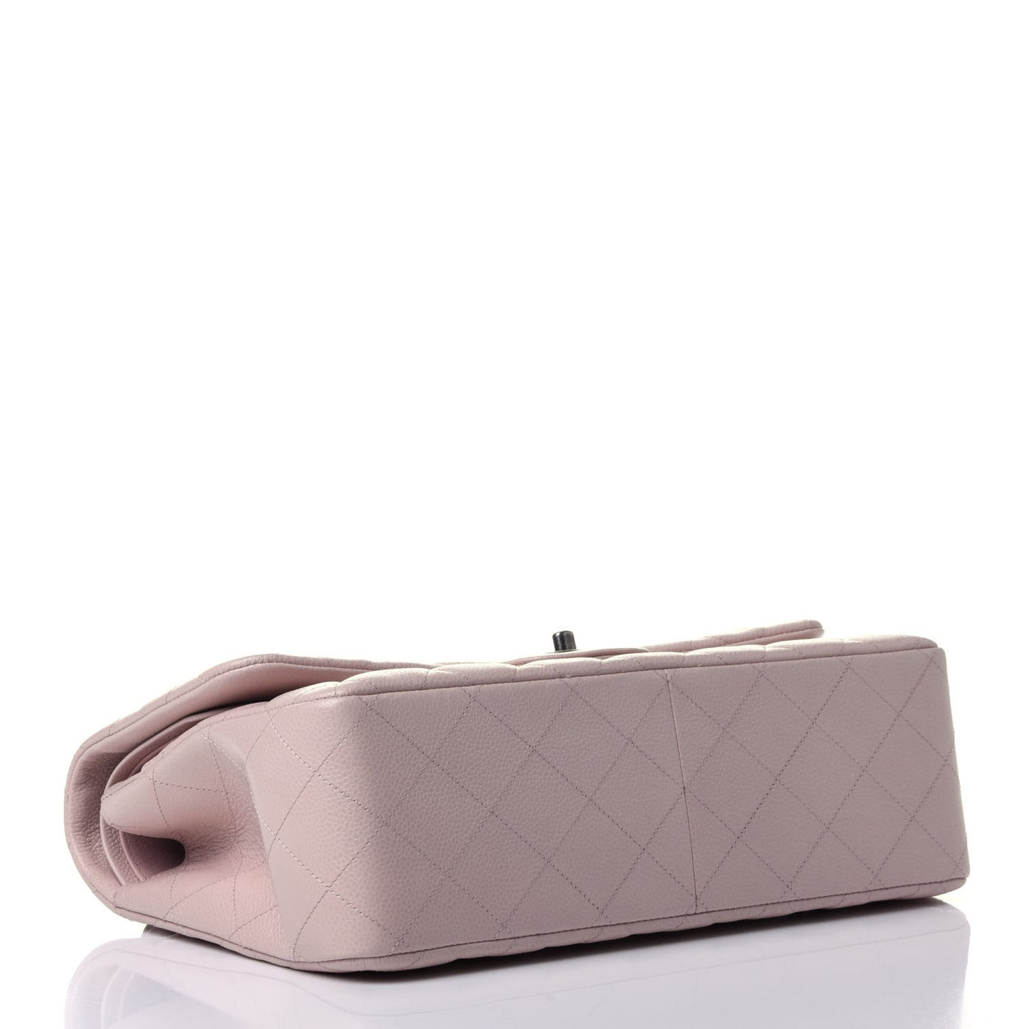 Caviar Quilted Jumbo Double Flap Light Pink