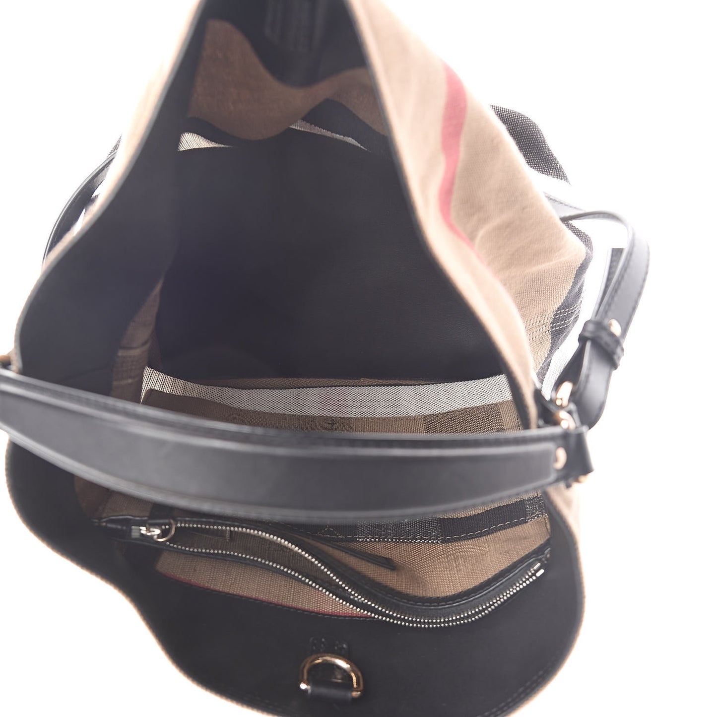 Canvas Mega Check Medium Ashby Hobo Black