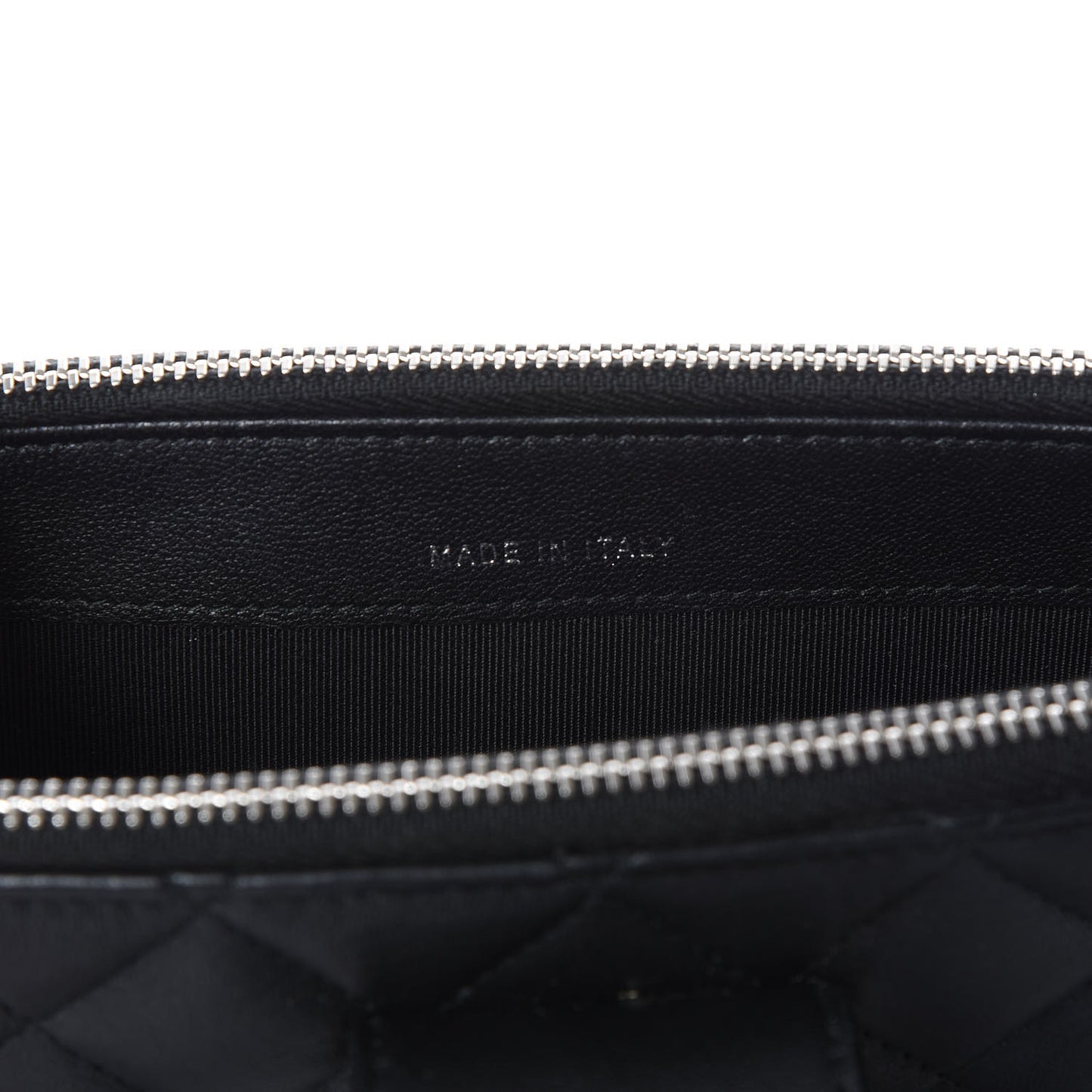 Lambskin Quilted CC Box Clutch With Chain Black