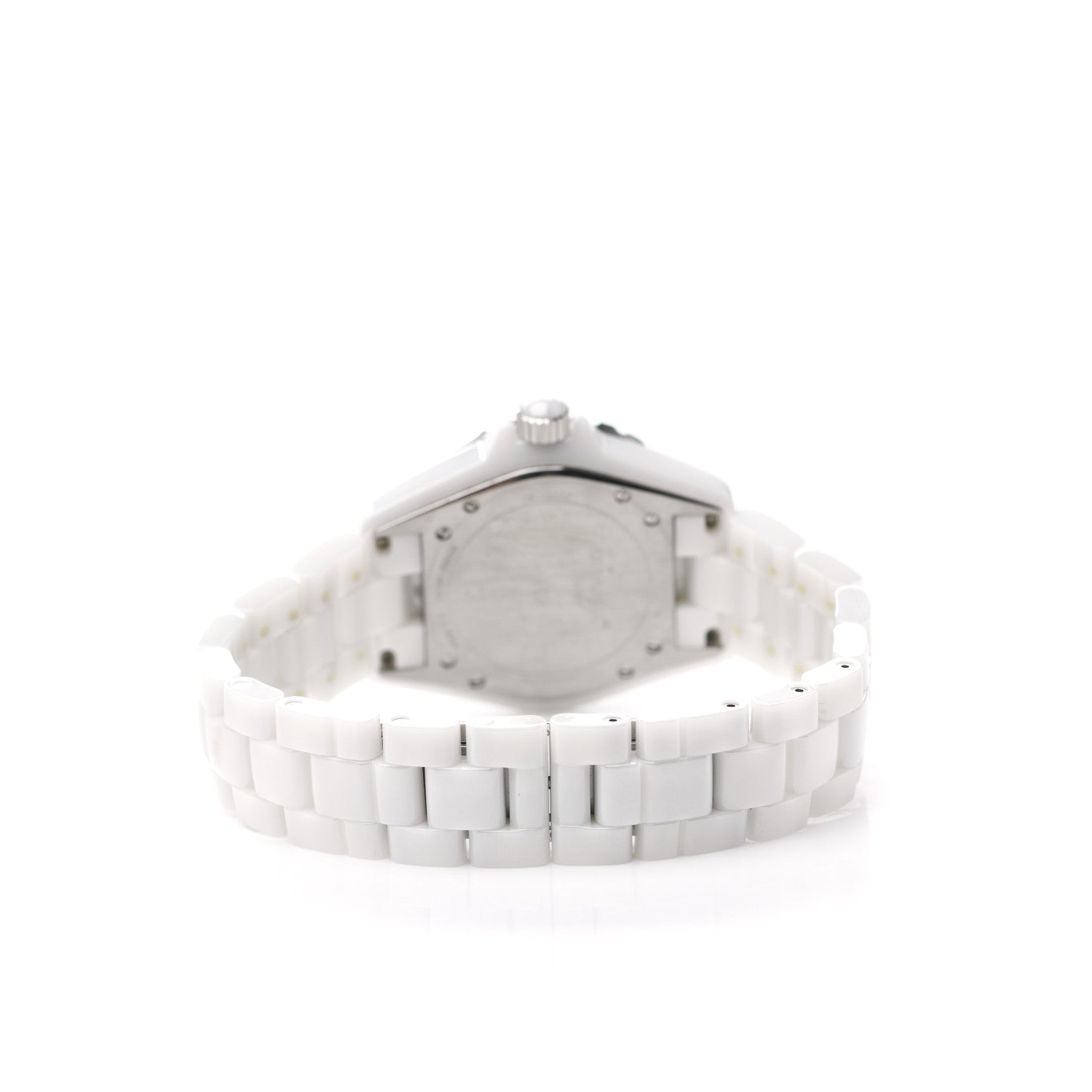 Chanel Stainless Steel Ceramic Diamond 38mm J12 Automatic Watch White 3 of 5