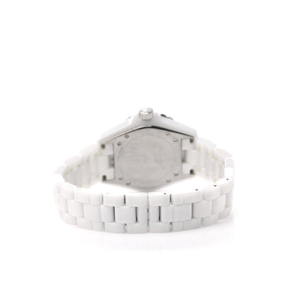 Chanel Stainless Steel Ceramic Diamond 38mm J12 Automatic Watch White 3 of 5