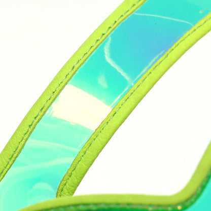 Christian Louboutin PVC Duniss 100 Sandals 38 Fluo Yellow 12 of 14