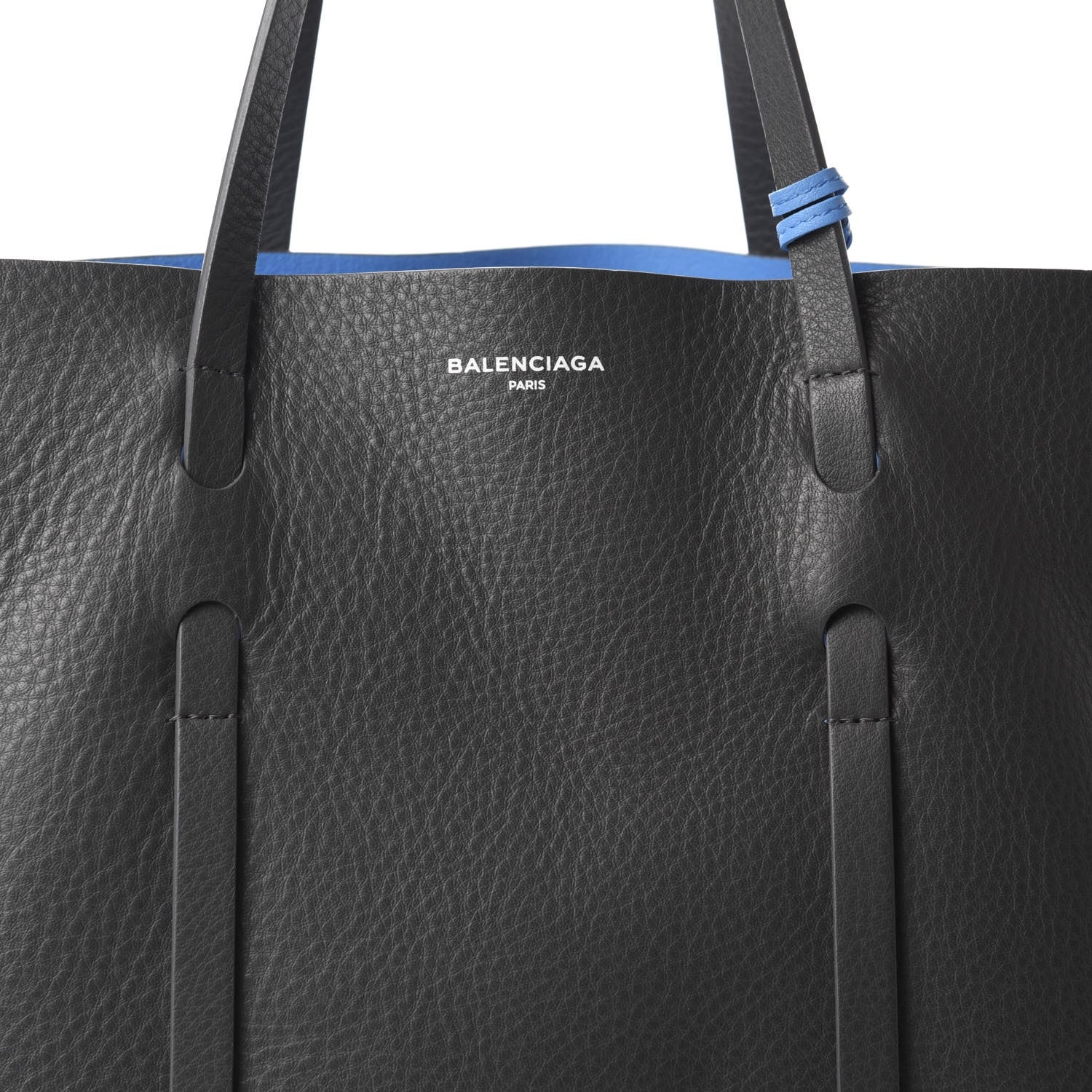 Balenciaga Veau Baltimore Double Sided Small Everyday Tote Gris Fossile Bleu Turquoise 10 of 10