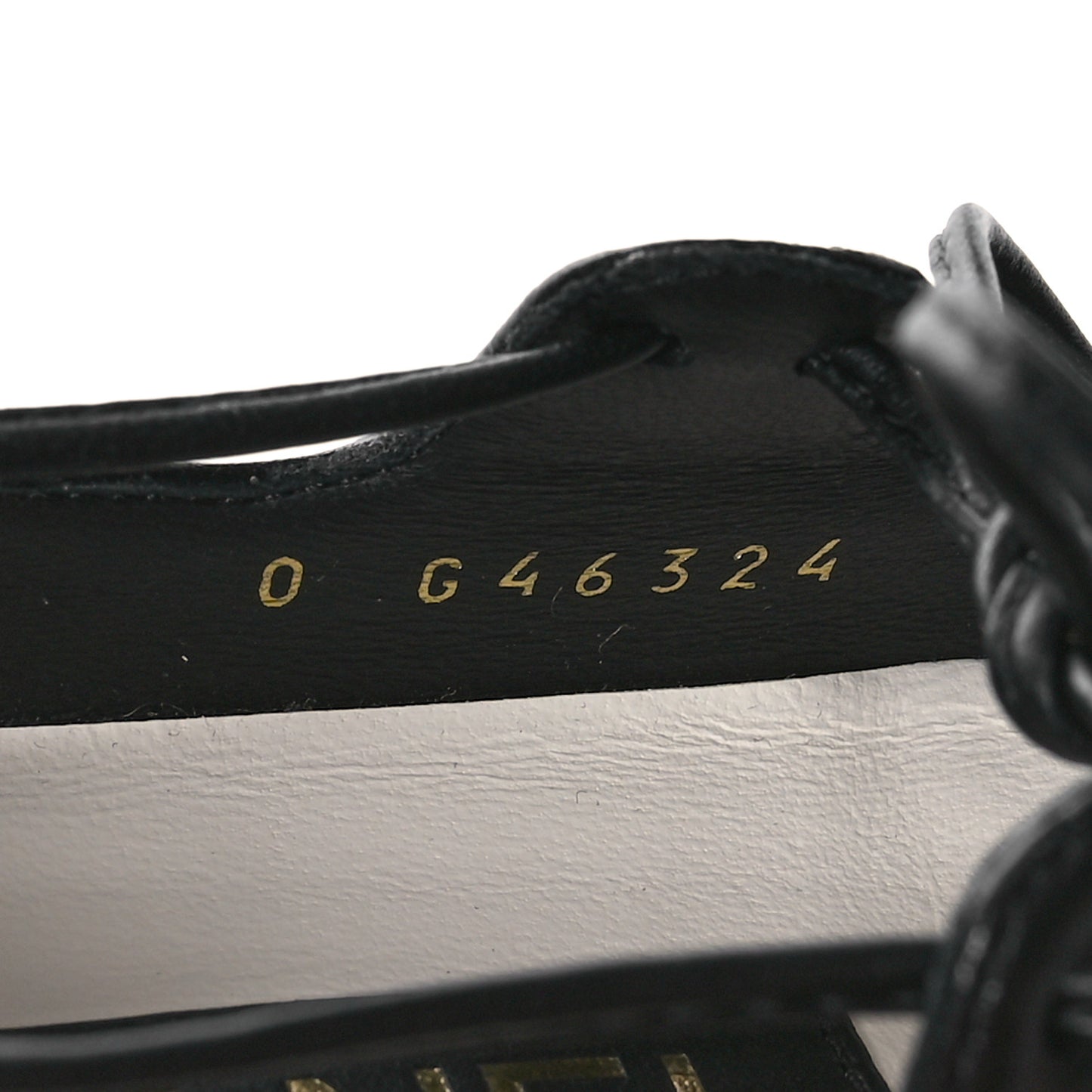 Lambskin Grosgrain Mary Jane Flats 38.5 Black