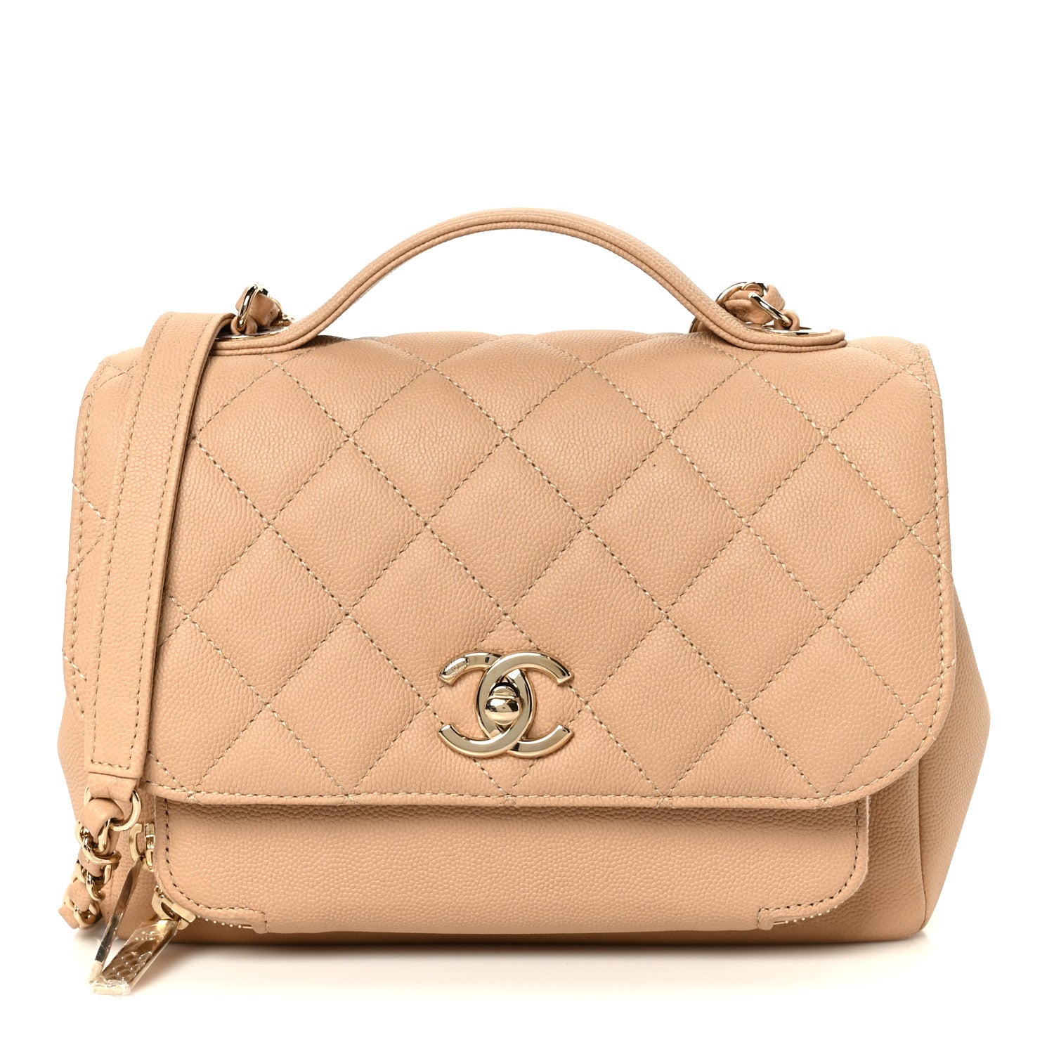 Chanel Caviar Quilted Medium Business Affinity Flap Beige 1 of 10