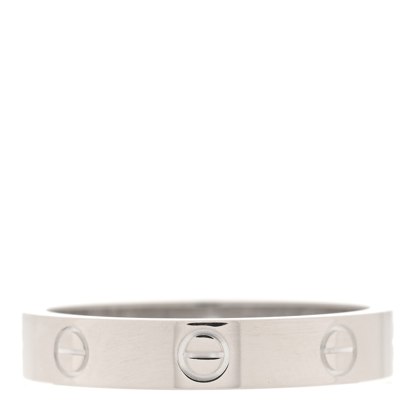 18K White Gold Diamond 4mm LOVE Wedding Band Ring 59 8.75