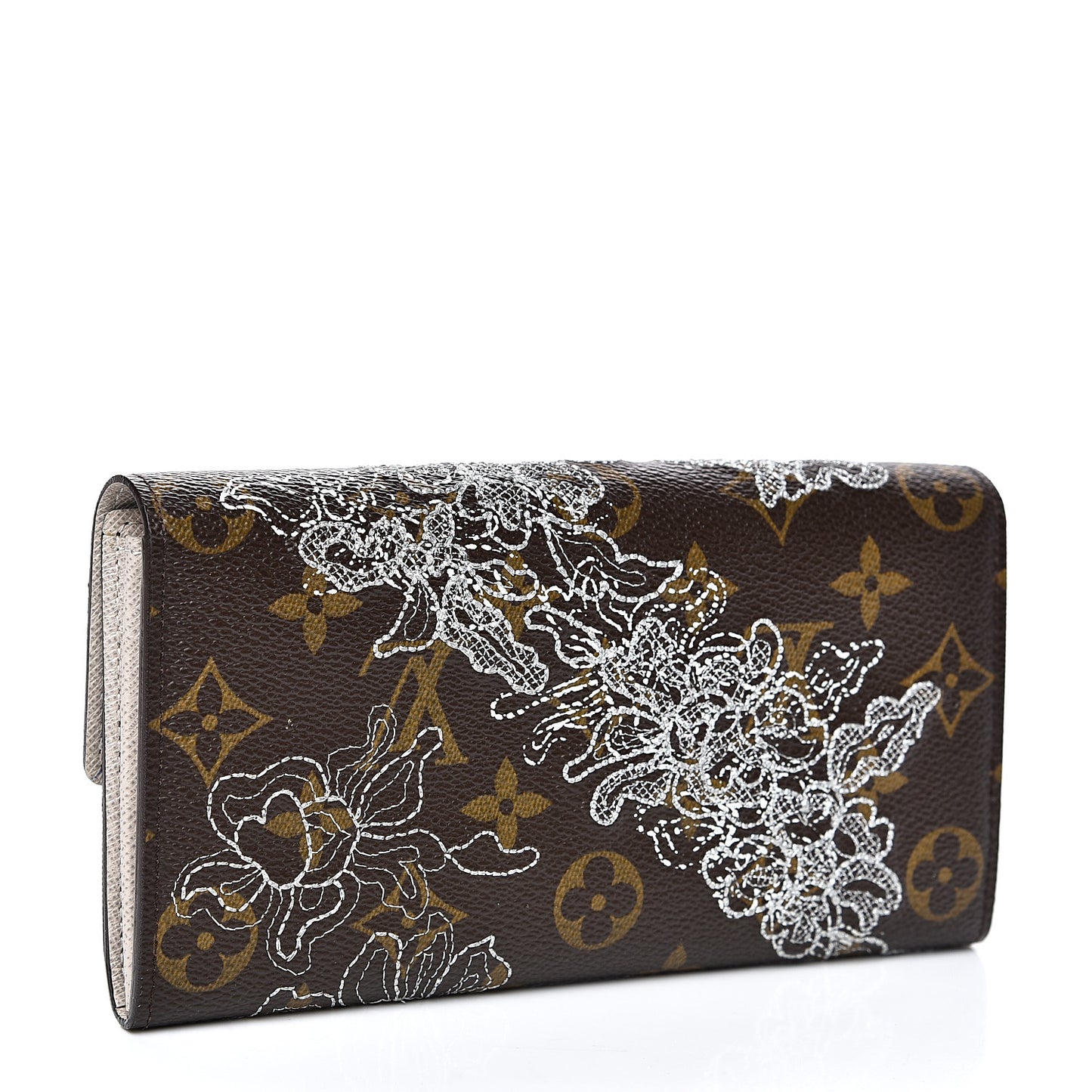 Monogram Dentelle Sarah Wallet Silver