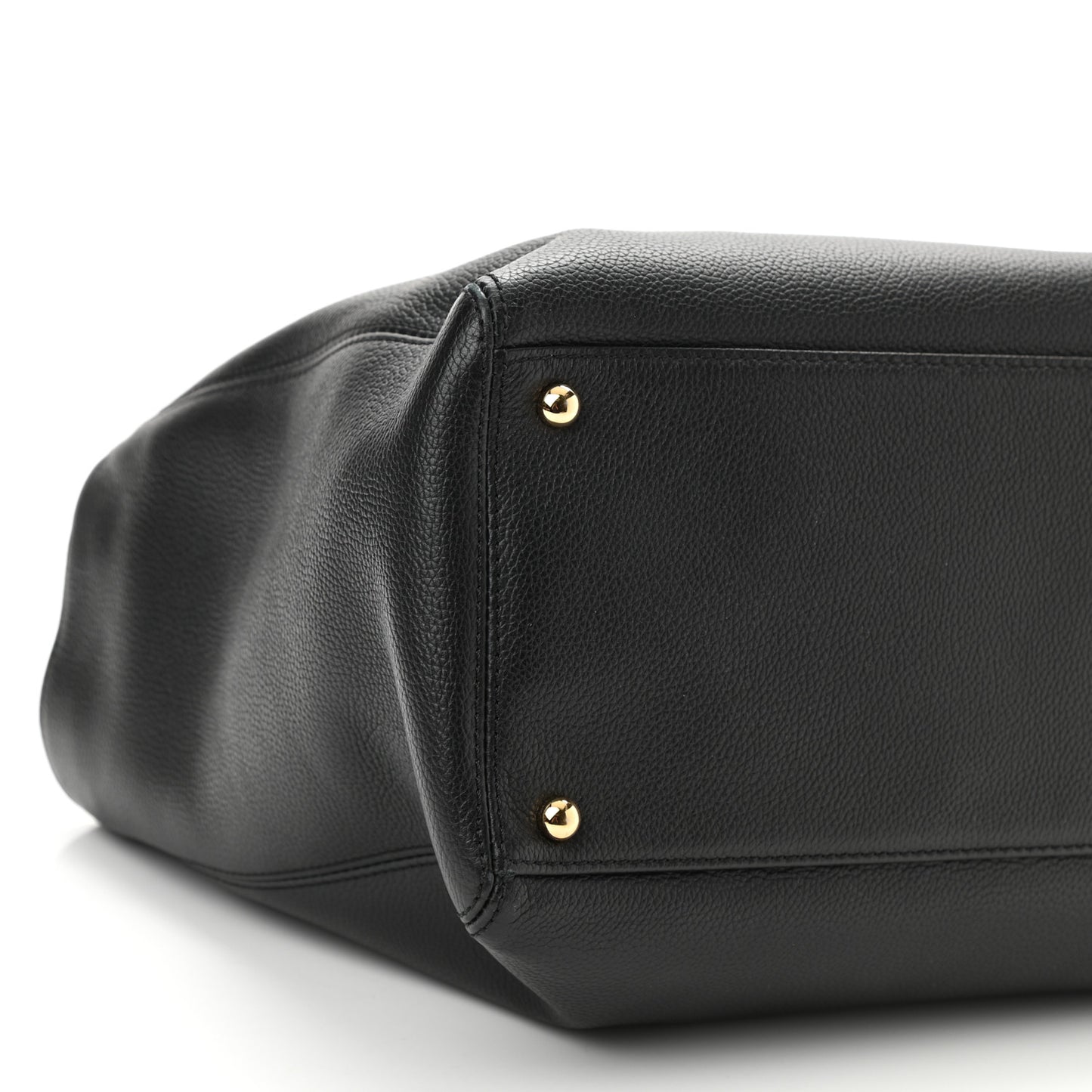 Calfskin Cerf Executive Shopper Tote Black