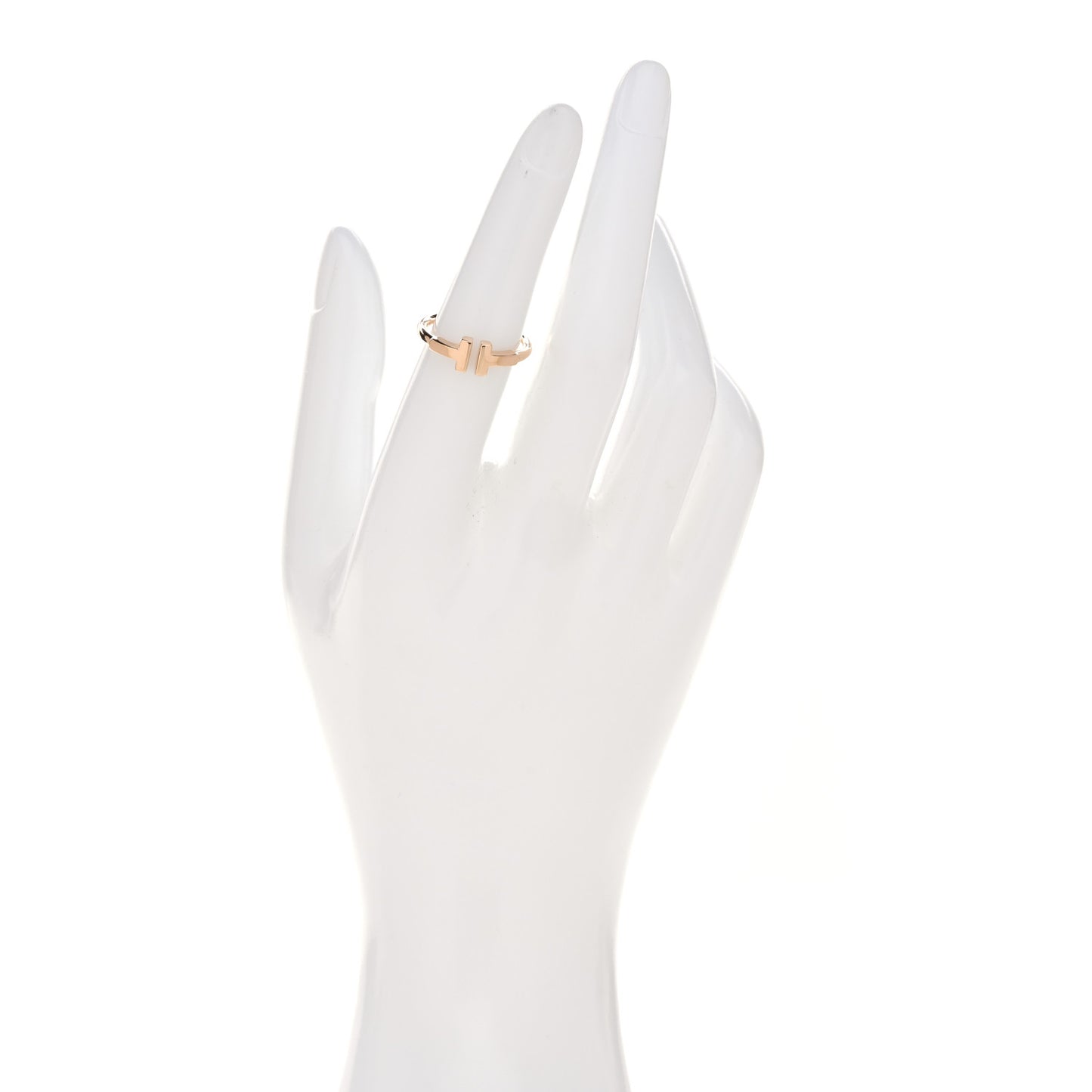 18K Rose Gold T Wire Ring 50 5.5