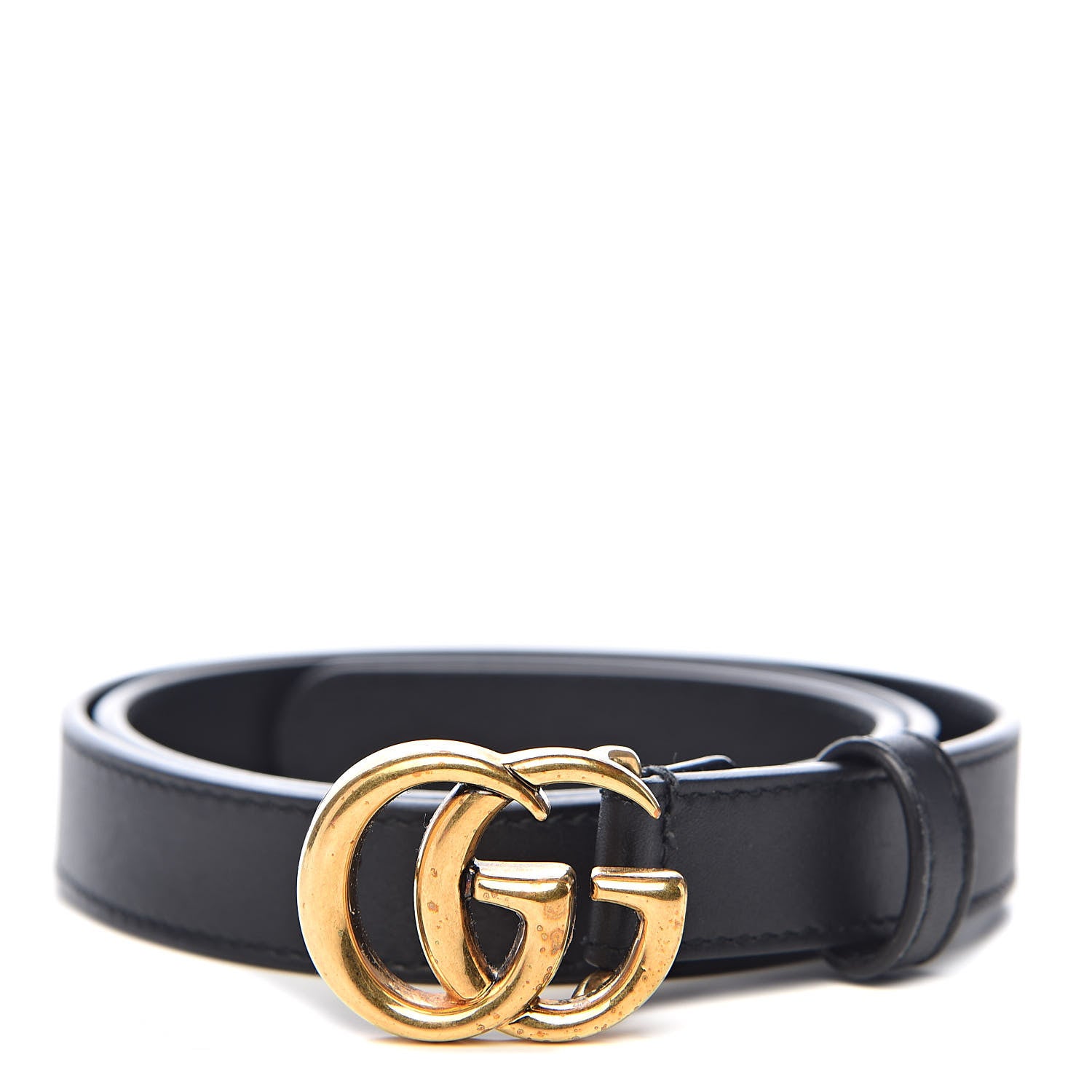 Gucci Calfskin Double G 20mm Belt 70 28 Black 1 of 6