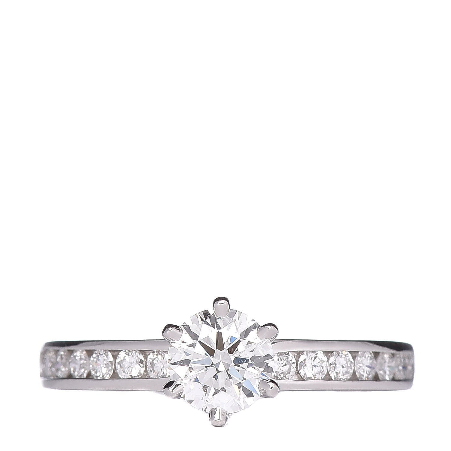 Tiffany Platinum Diamond .47ct Engagement Ring 48 4.5 1 of 5