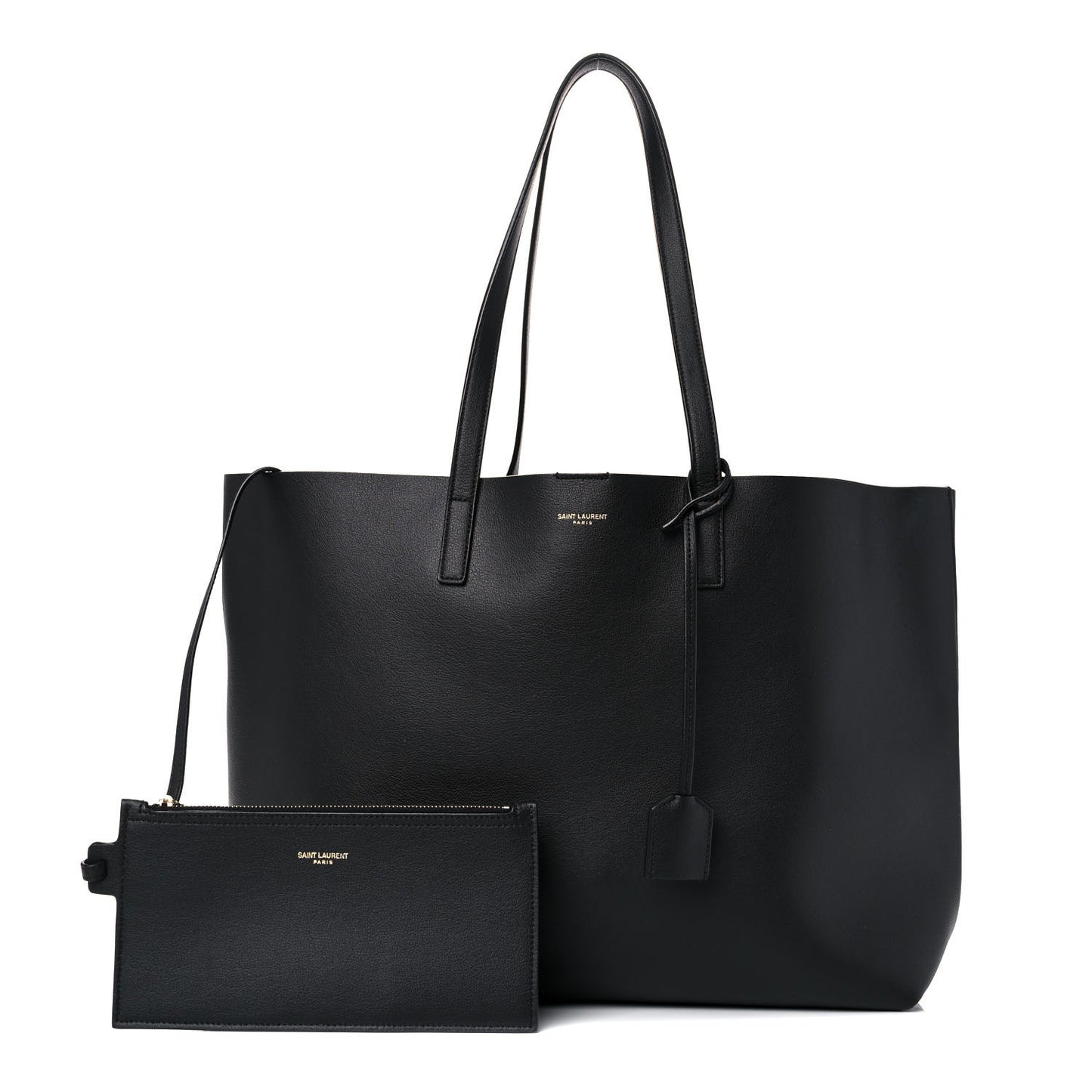 Calfskin Large Shopping Tote Black