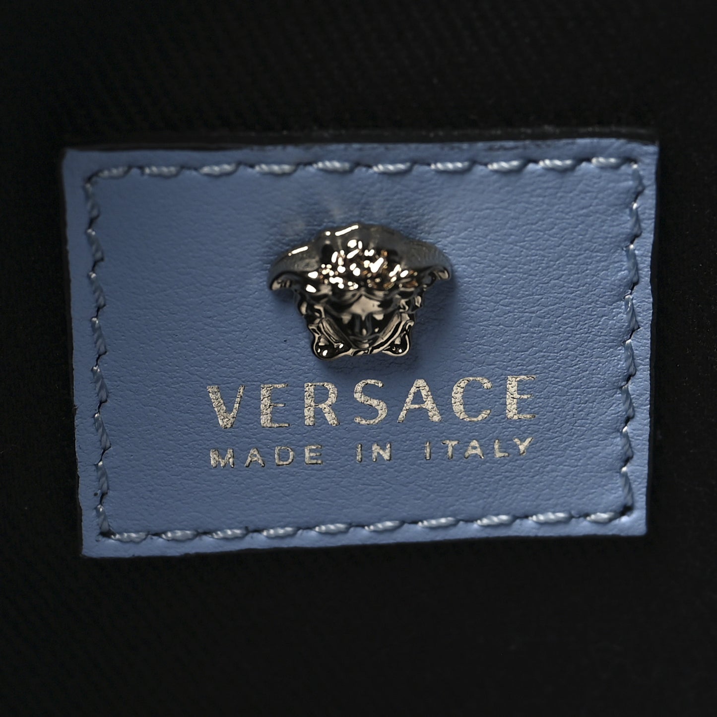 Calfskin Palazzo Medusa Camera Bag Blue