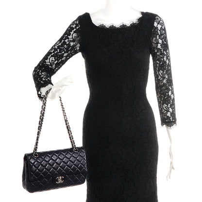 Chanel Lambskin Medium Double Flap Navy 2 of 8