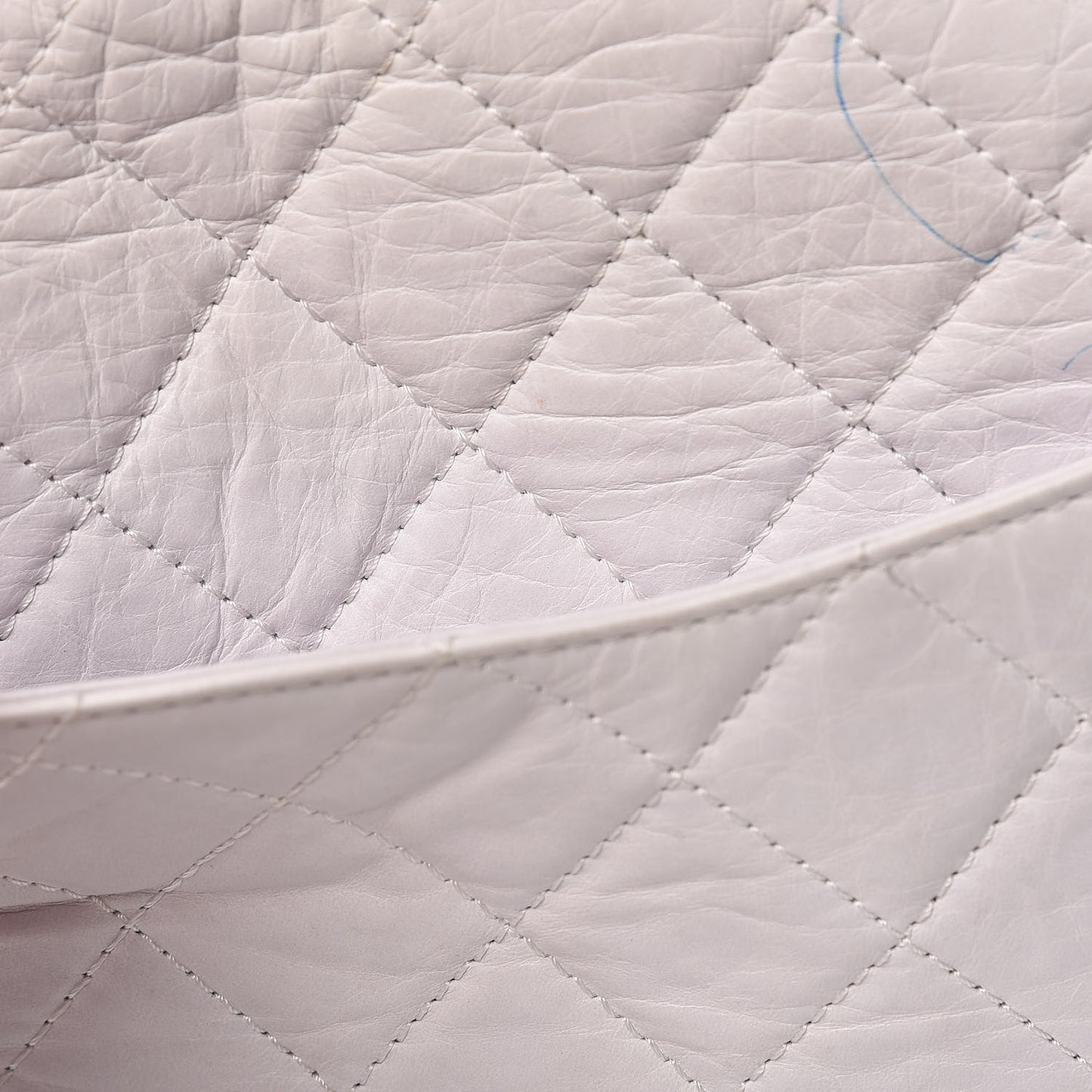Aged Calfskin Quilted 50th Anniversary 2.55 Reissue 228 Flap White