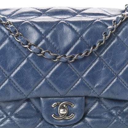 Chanel Glazed Calfskin Quilted Medium Coco Soft Flap Navy 8 of 8