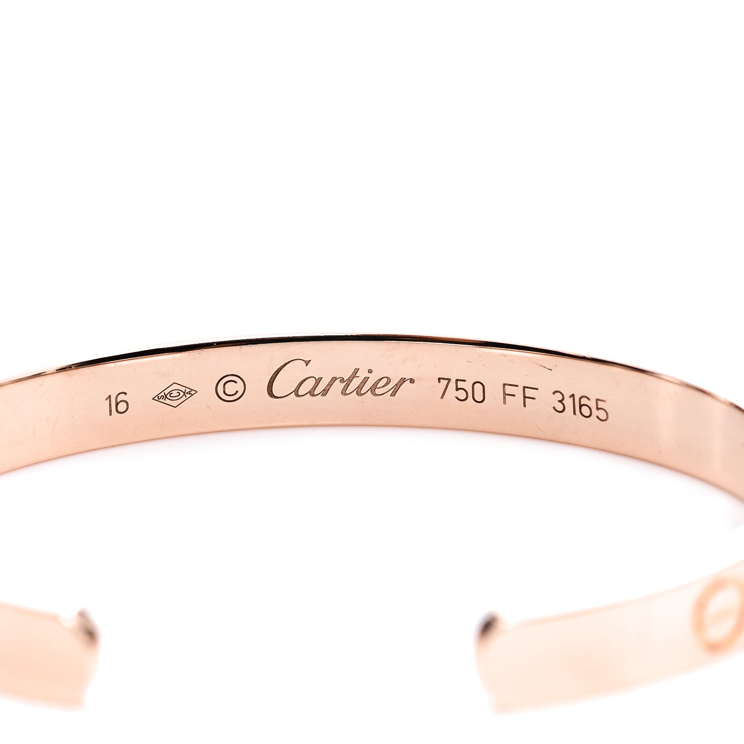Cartier 18K Pink Gold LOVE Cuff Bracelet 16 3 of 3