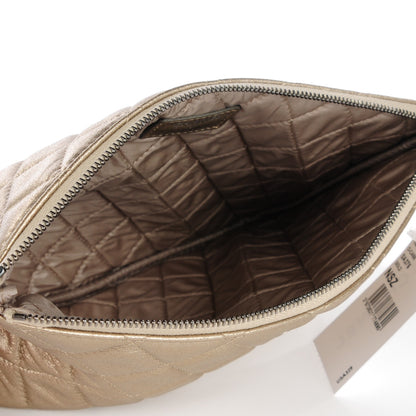 Chanel Metallic Lambskin Quilted Medium Cosmetic Case Gold 5 of 7