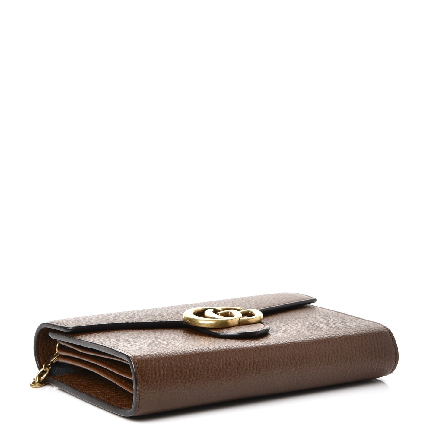 Cellarius Calfskin GG Marmont Chain Wallet Nut Brown