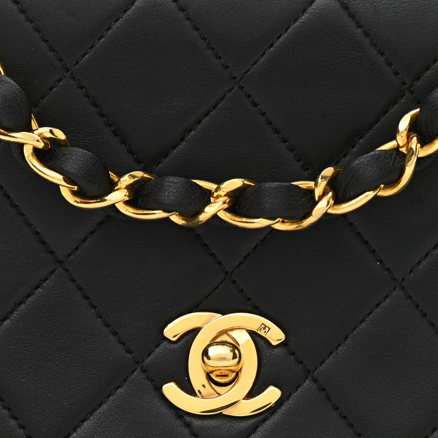 Chanel Lambskin Quilted Small Single Flap Bag Black 8 of 13