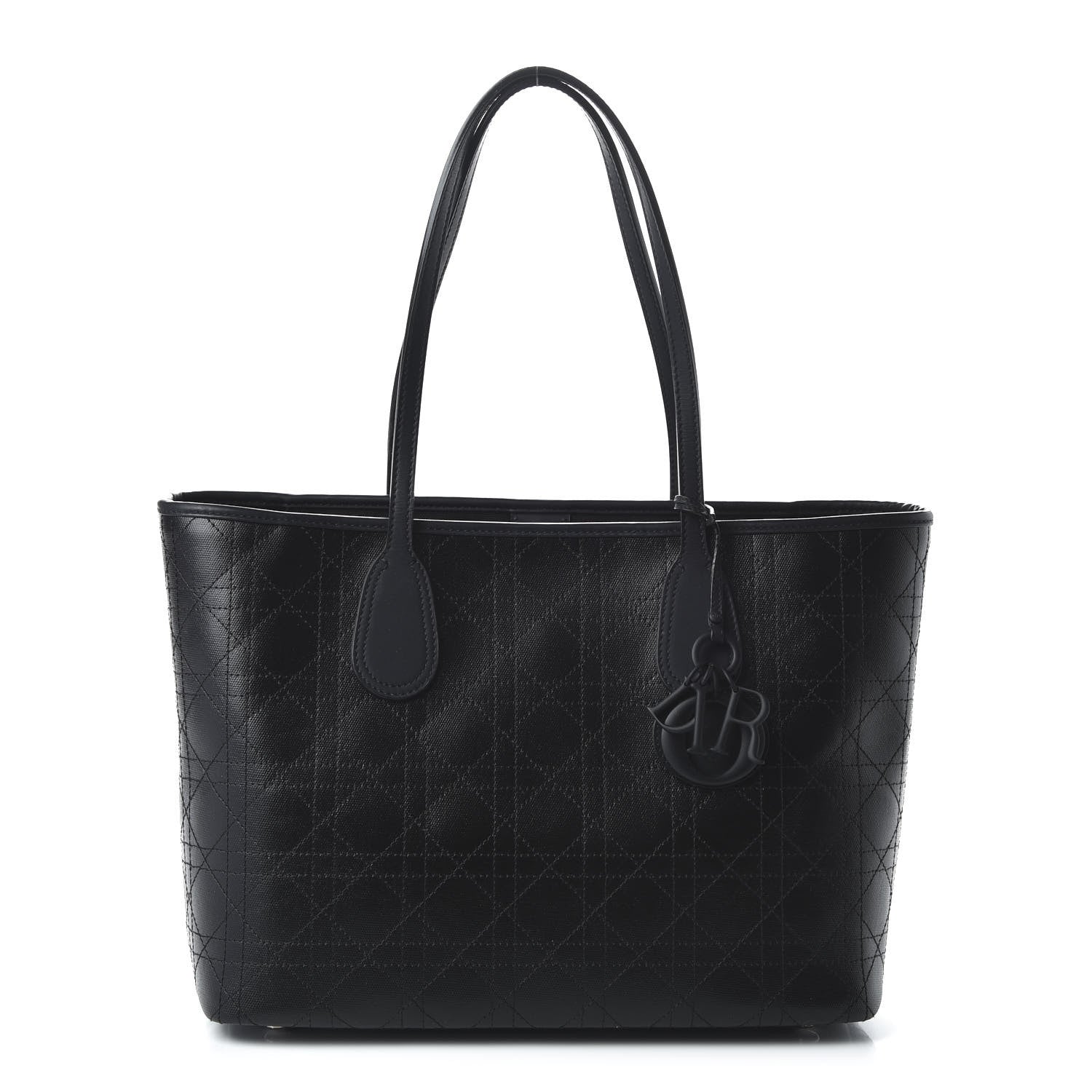 Christian Dior Coated Canvas Cannage Black 1 of 11
