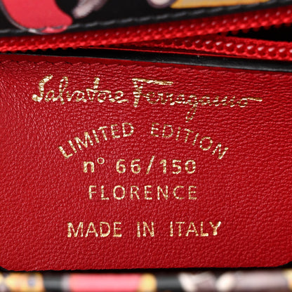 Salvatore Ferragamo Calfskin Printed Small Iconic Top Handle Bag Multicolor 6 of 10