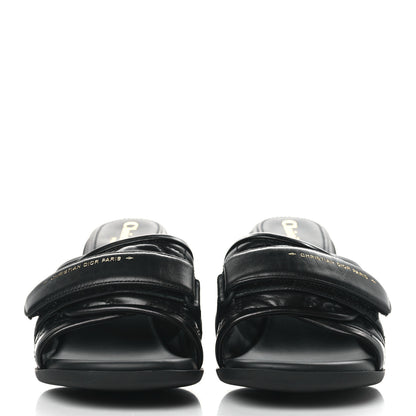 Christian Dior Calfskin Cannage Quilted Dio(r)evolution 80mm Slide Sandals 37 Black 2 of 9