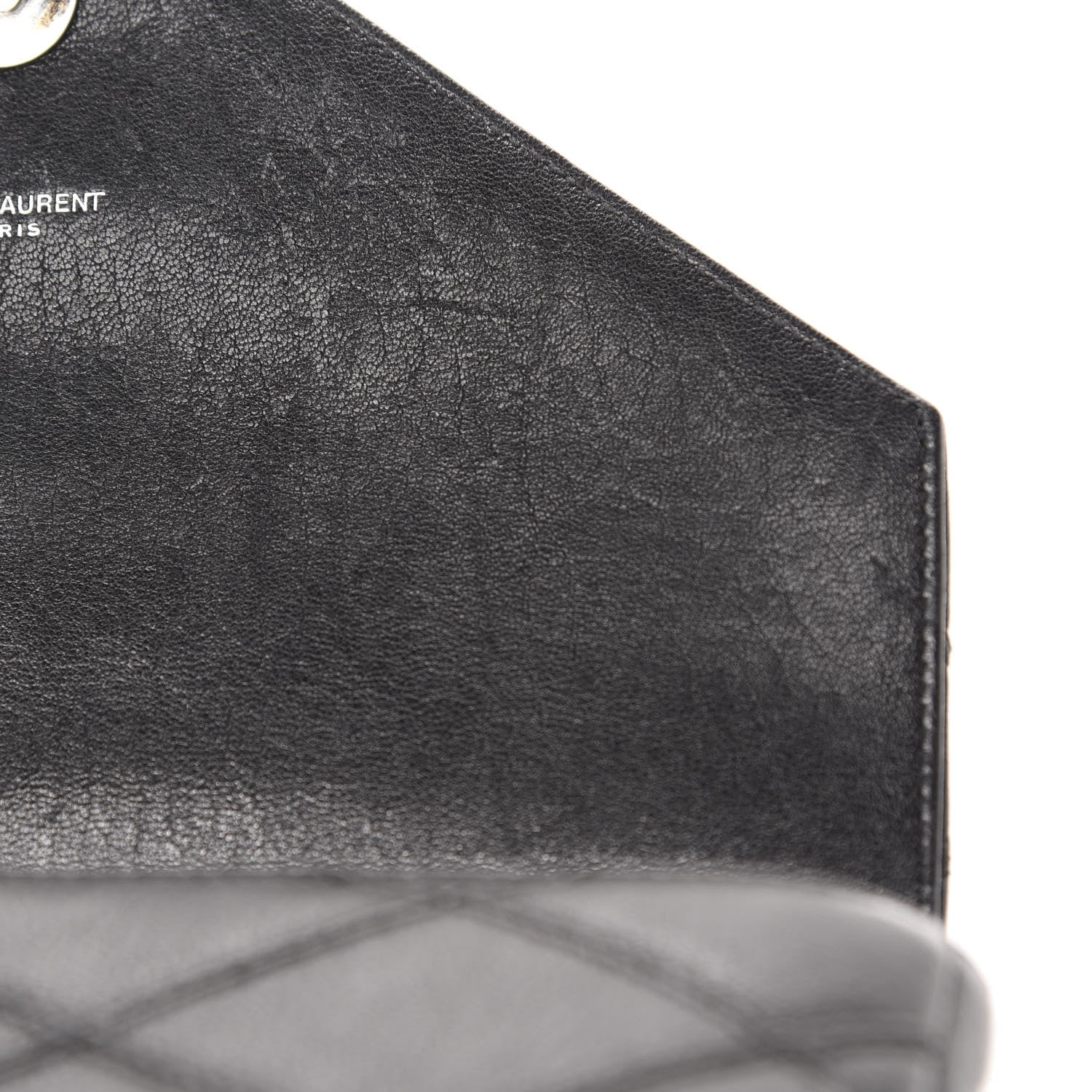 Saint Laurent Calfskin Matelasse Diamond Quilted Monogram Medium College Bag Black 3 of 16