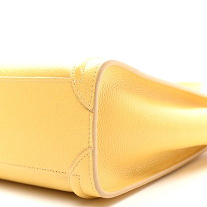 Celine Drummed Calfskin Nano Luggage Pollen 11 of 12
