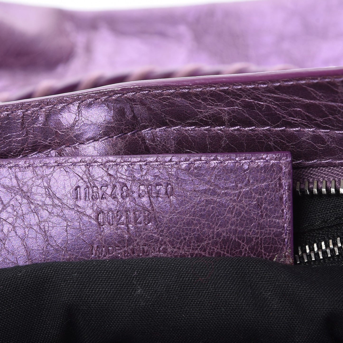 Agneau Classic Hardware City Metallic Purple