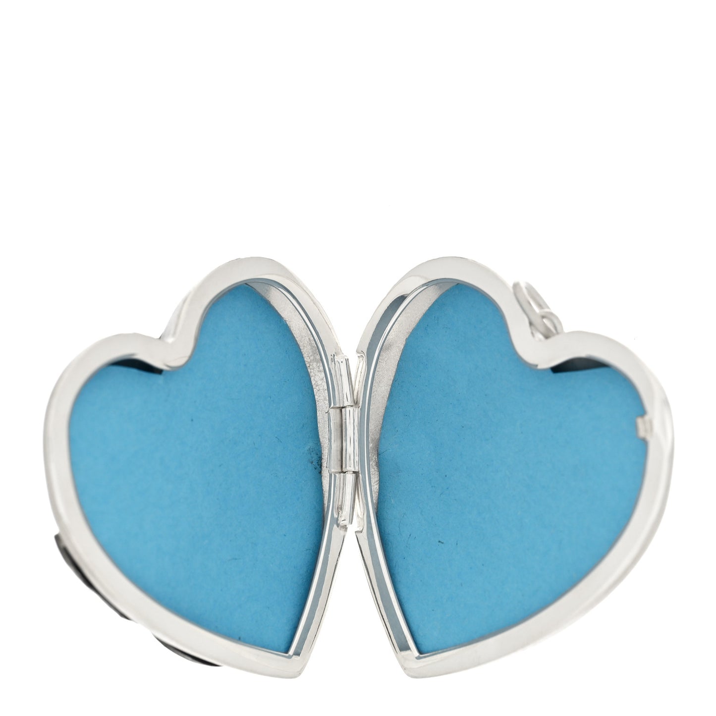 Sterling Silver Large Ziegfeld Daisy Heart Locket Pendant