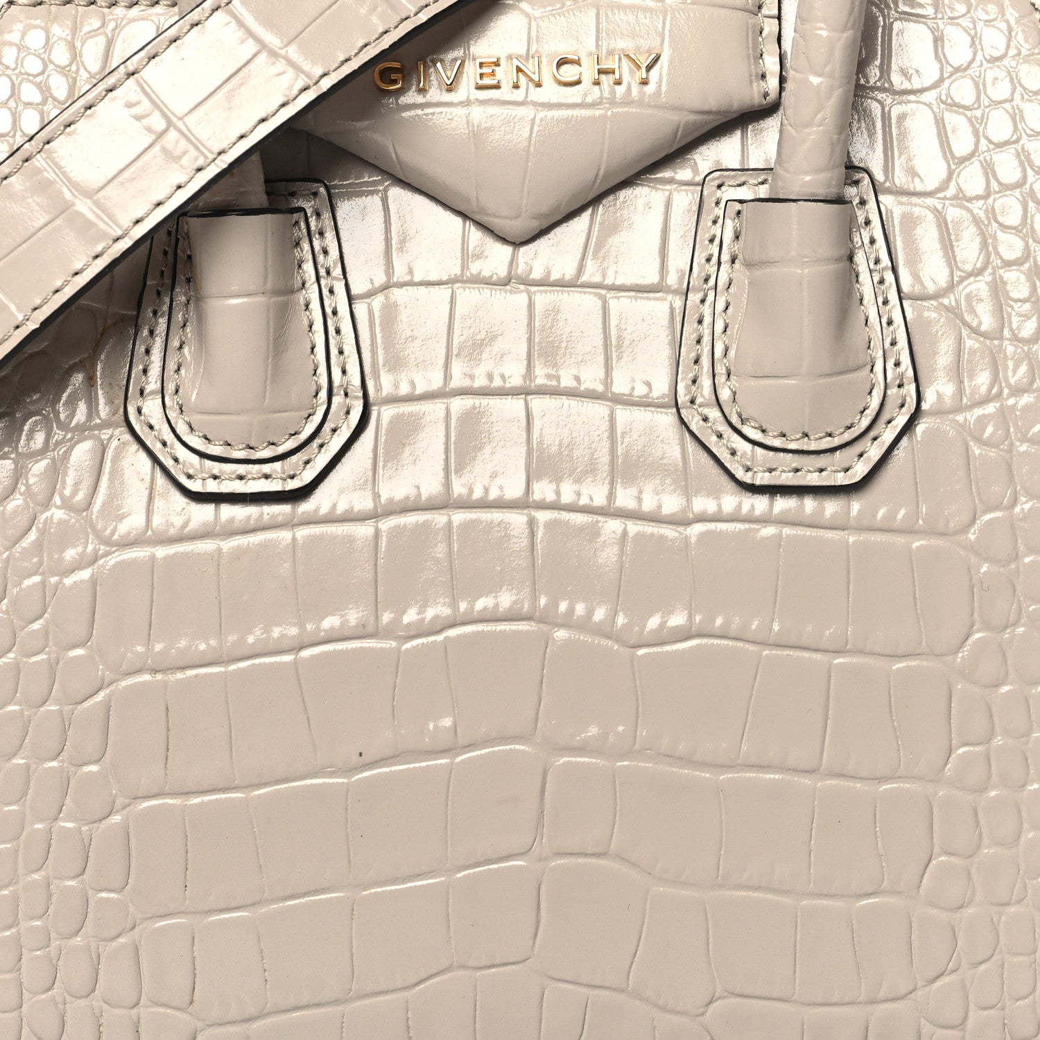 Givenchy Calfskin Crocodile Embossed Mini Antigona Dune 8 of 11