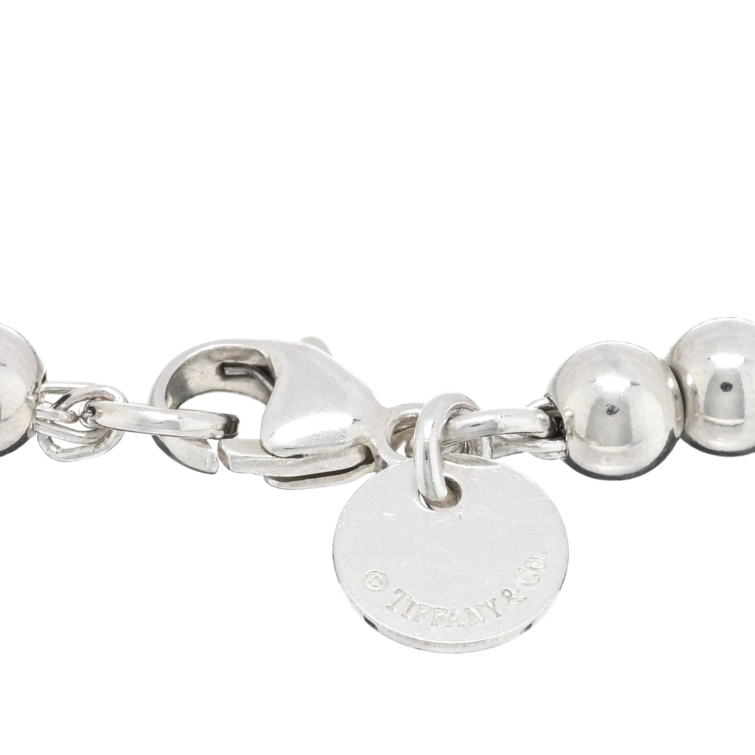 Tiffany Sterling Silver Rubedo 4mm Return To Tiffany Heart Tag Bead Bracelet 3 of 3