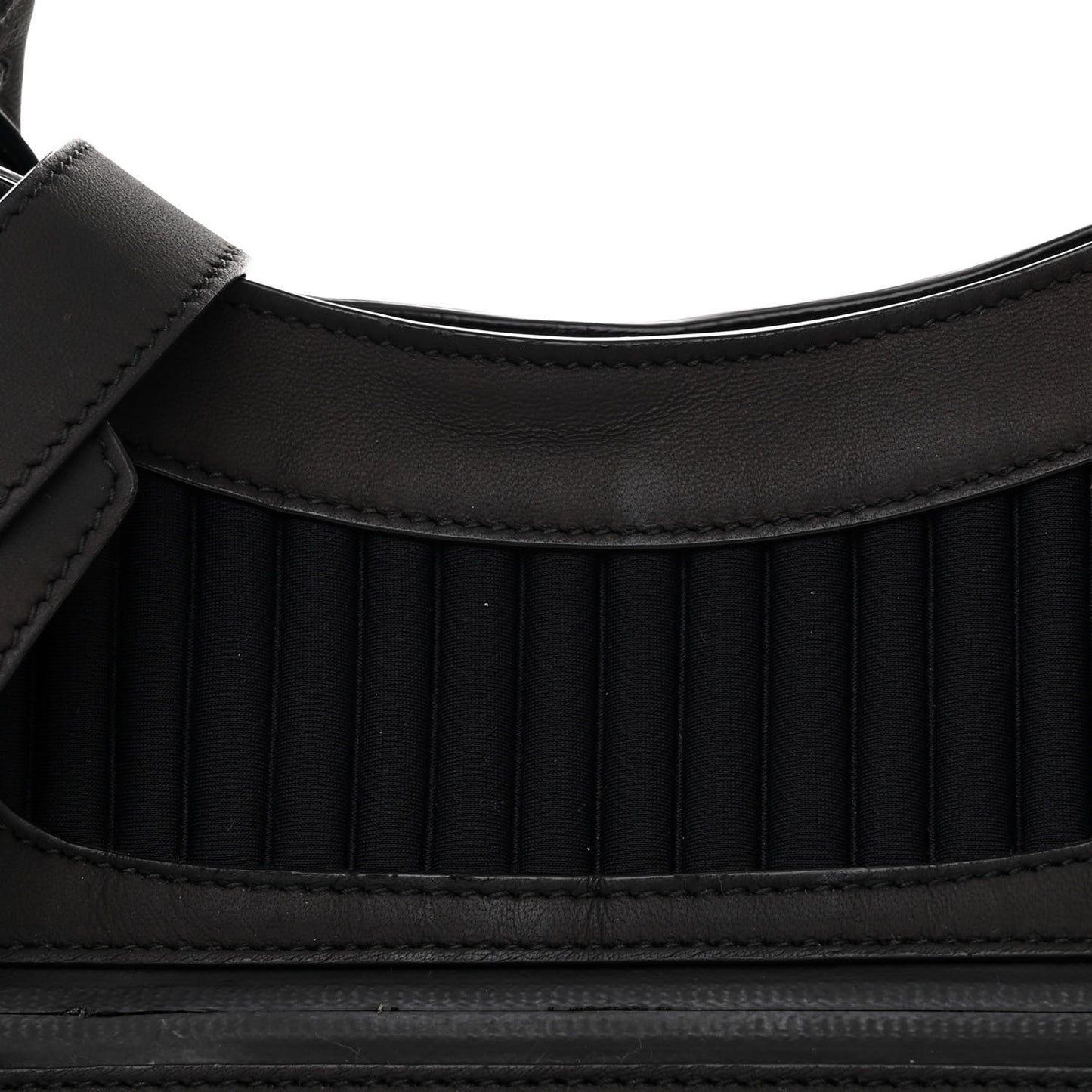 Ribbed Neoprene Classic Silver Hardware City Black