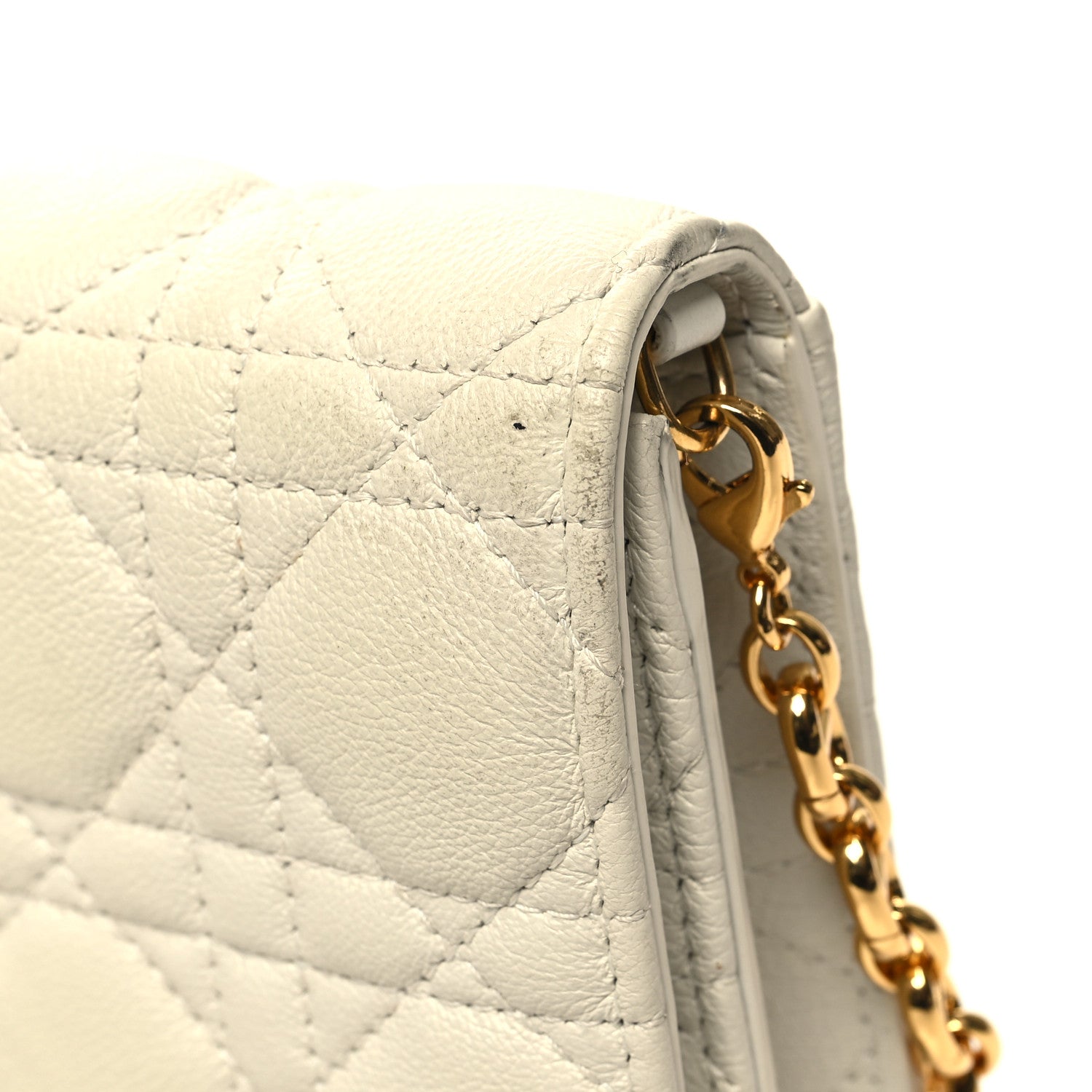 Christian Dior Supple Calfskin Caro Pouch with Chain Latte 11 of 13