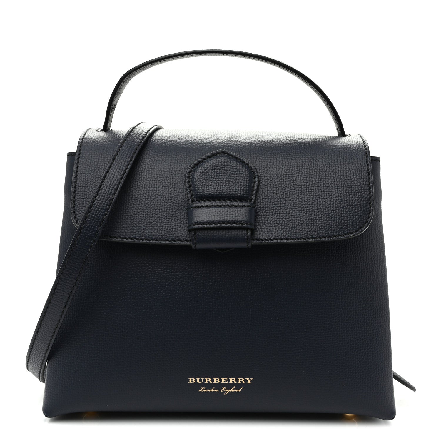 Burberry Derby Calfskin House Check Medium Camberley Ink Blue 1 of 10