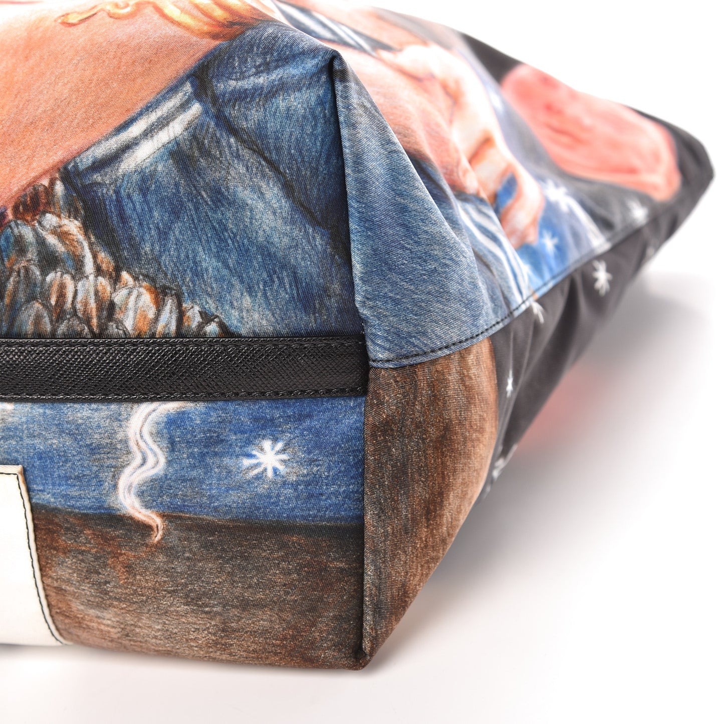 Tessuto Nylon Collage Impossible True Love Printed Tote Blue