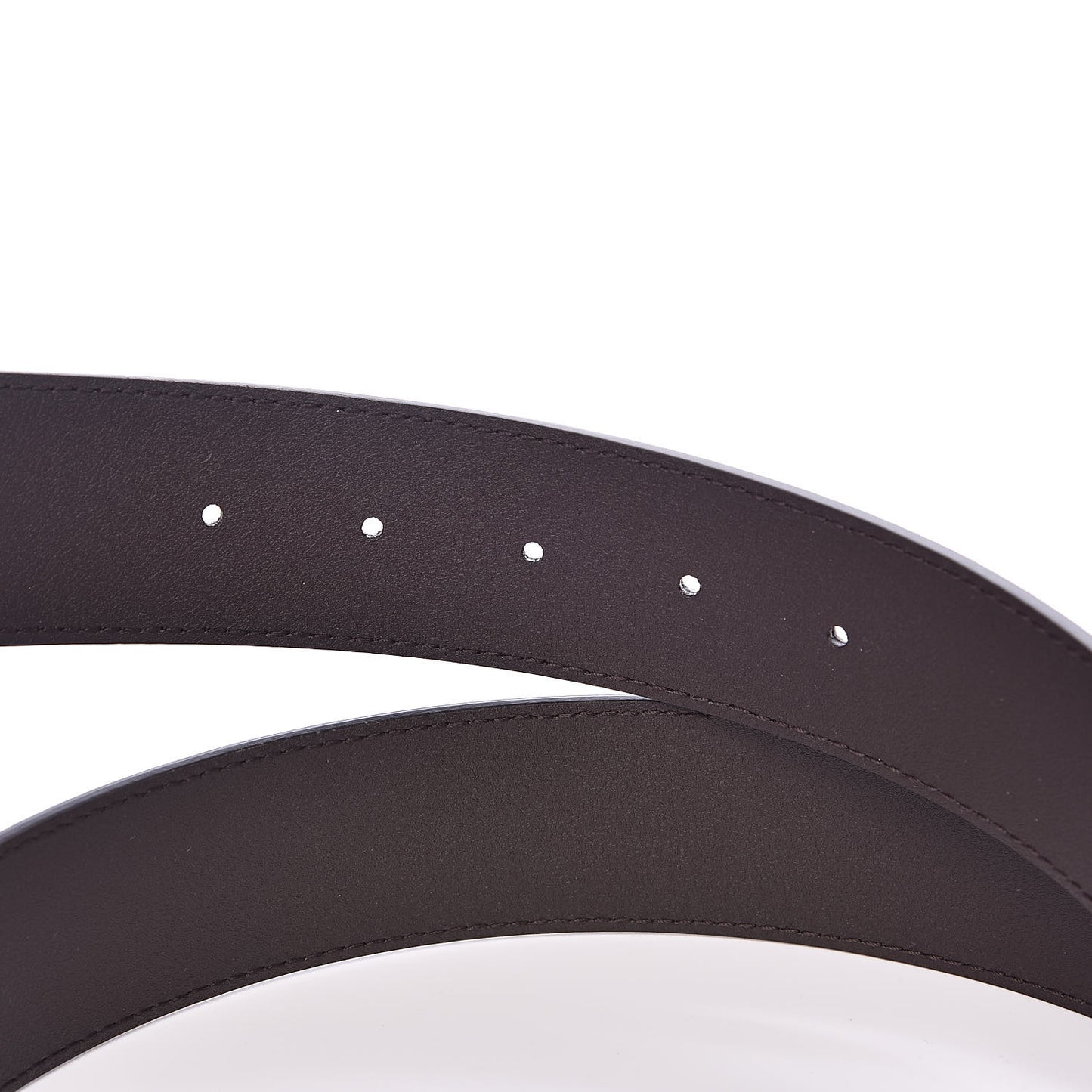 Textured Dollar Calfskin Double G 40mm Belt 100 40 Dark Cocoa