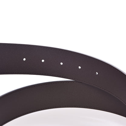 Gucci Textured Dollar Calfskin Double G 40mm Belt 100 40 Dark Cocoa 4 of 6
