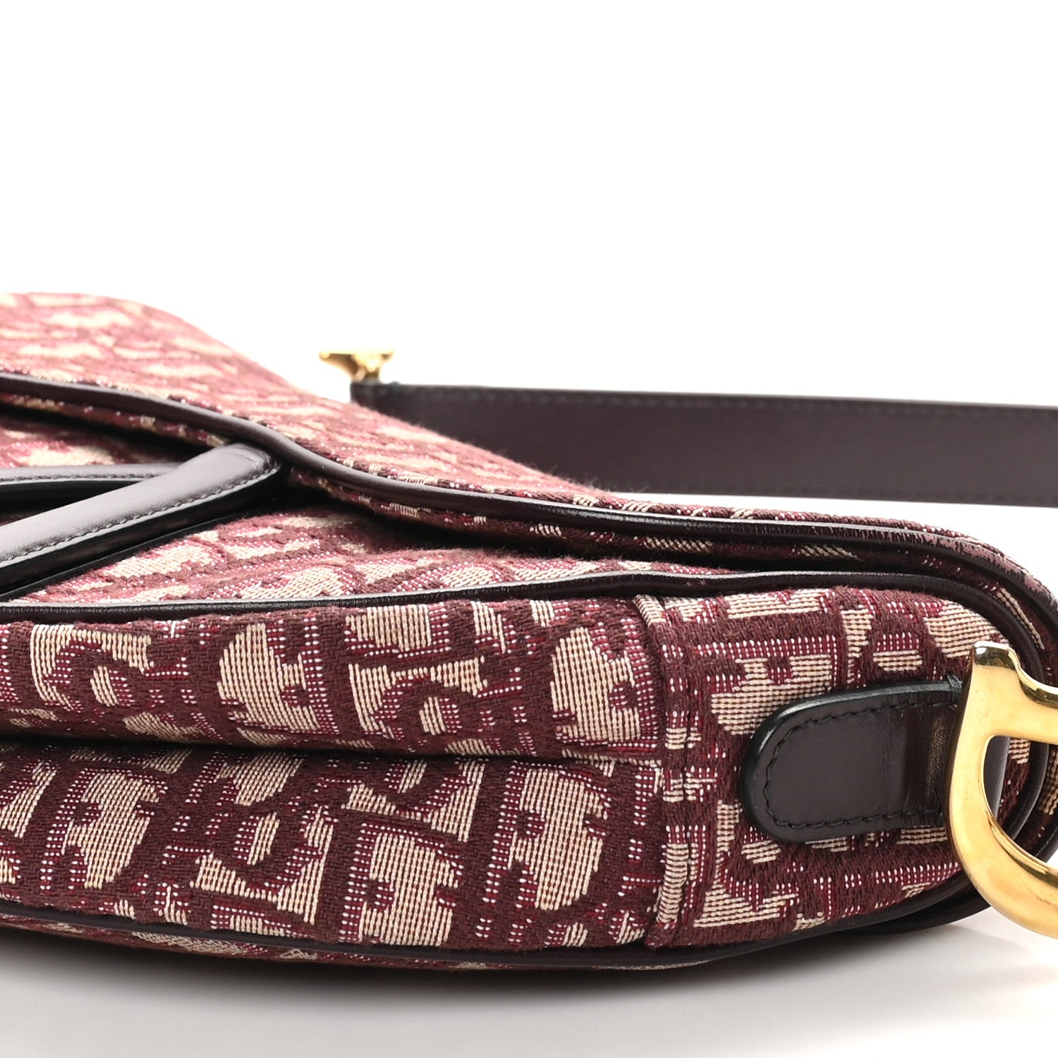 Christian Dior Oblique Saddle Bag Burgundy 10 of 10