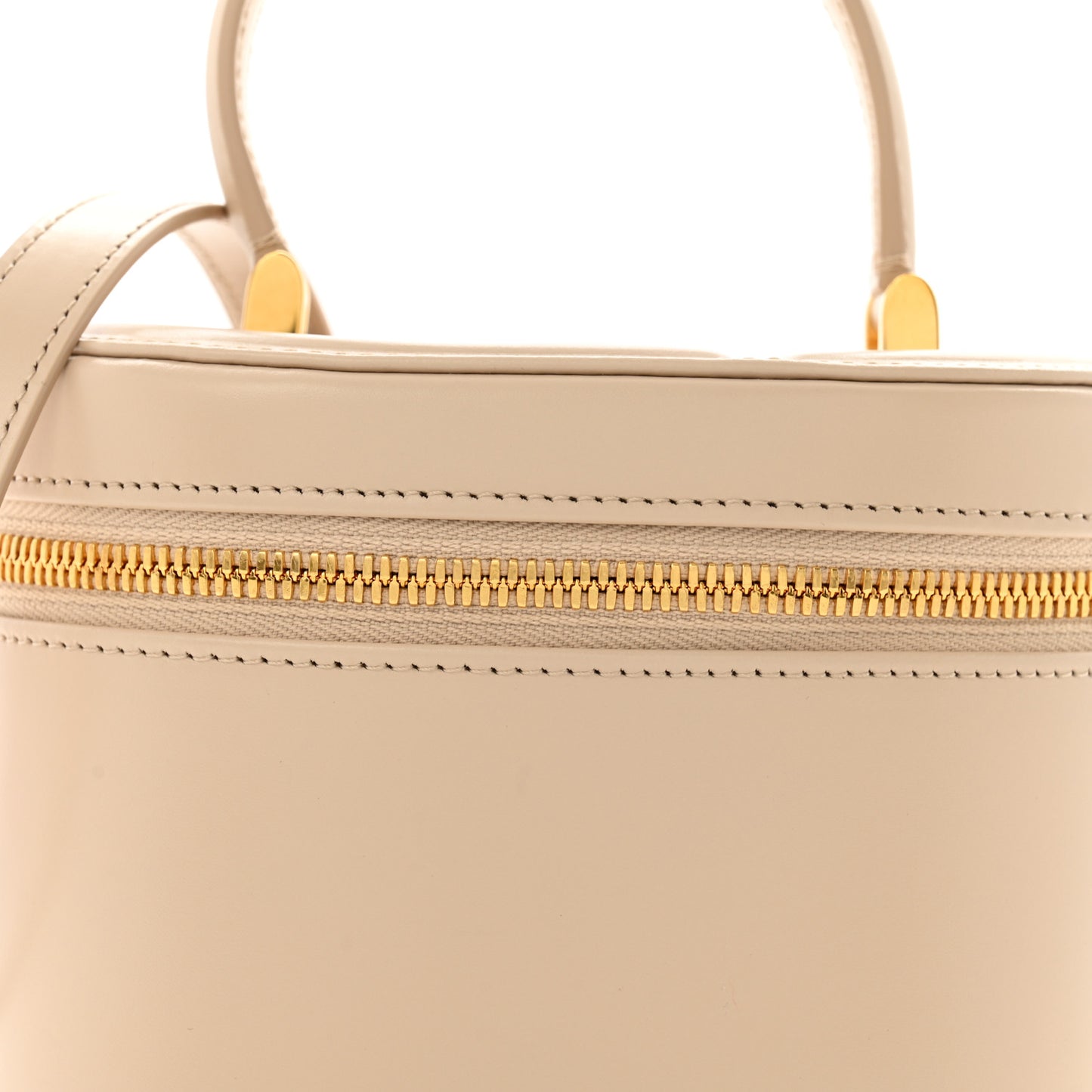 Calfskin CD Signature Vanity Caramel Beige