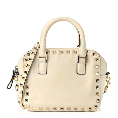 Valentino Garavani Calfskin Rockstud Top Handle Camera Crossbody Bag Ivory 1 of 12