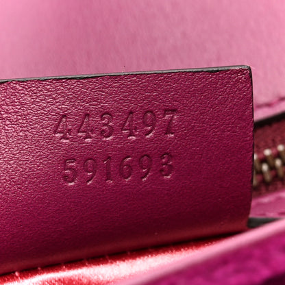 Gucci Velvet Matelasse Small GG Marmont Shoulder Bag Fuchsia Violet Cyclamen 7 of 13
