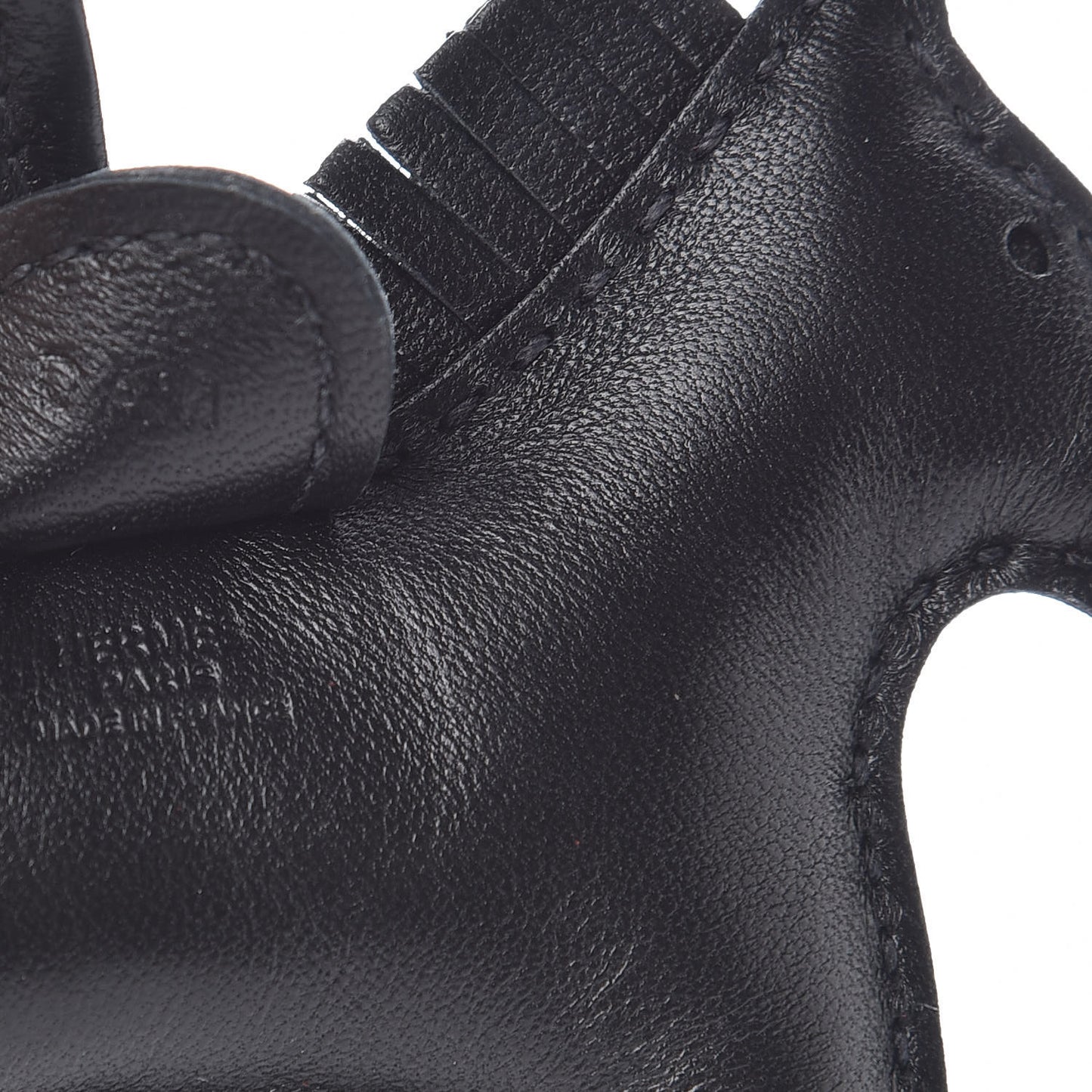 Milo Lambskin Grigri Rodeo Horse Bag Charm PM So Black