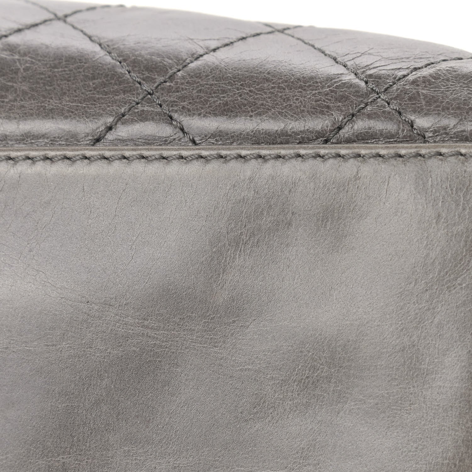 Chanel Glazed Calfskin Stingray Large Bindi CC Tote Grey 16 of 16
