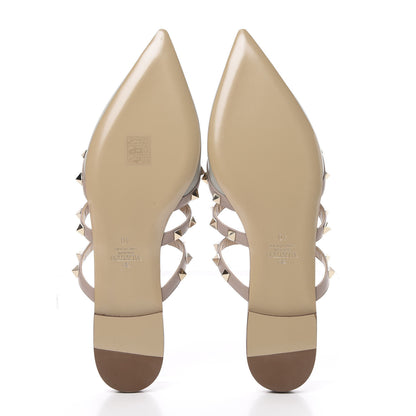 Valentino Garavani Nappa Rockstud Flat Cage Mules 40 Opal Grey Poudre 5 of 8